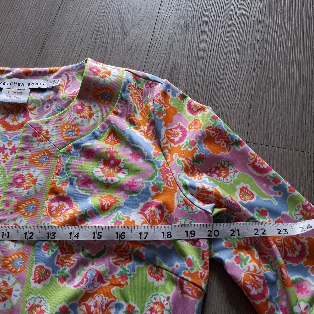 Gretchen Scott Designs Multicolor Floral Tunic - Pink, Orange, Green, Blue - Picture 10 of 14